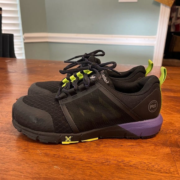 Timberland Womens Pro Radius Gray Purple Safety Shoes size 6.5 - Picture 6 of 11
